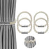 4-Pack Magnetic Curtain Tiebacks with Buckle No-Drill, Beige
