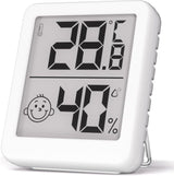 Wireless Thermometer Hygrometer Indoor Outdoor, White Black