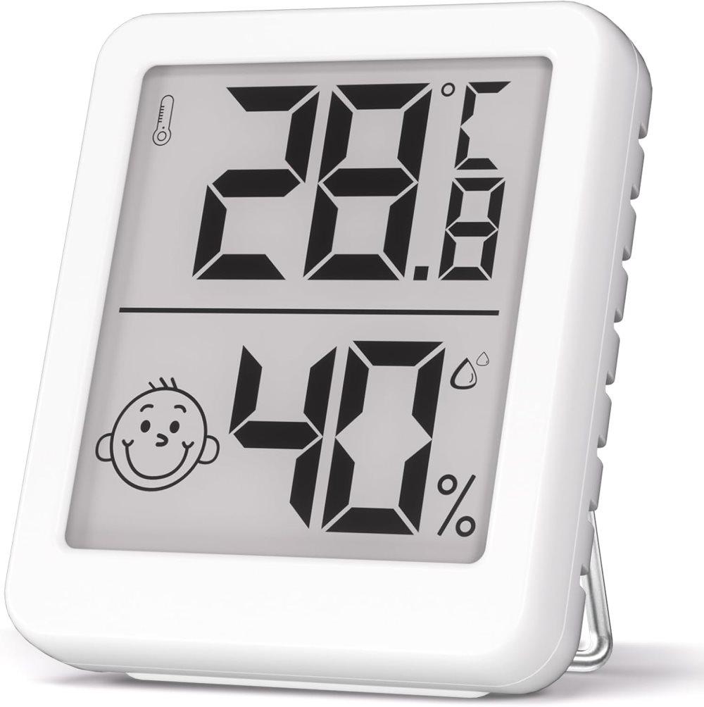 Wireless Thermometer Hygrometer Indoor Outdoor, White Black