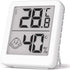Wireless Thermometer Hygrometer Indoor Outdoor, White Black