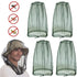 4 pcs Mosquito Net for Hat, Dark Green, Waterproof Adjustable Ultra-fine with Storage Bag, for Fishing Hiking Camping Garden