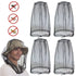 4 pcs Mosquito Net for Hat, Black, Waterproof Adjustable Ultra-fine with Storage Bag, for Fishing Hiking Camping Garden