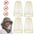 4 pcs Mosquito Net for Hat, Waterproof Adjustable Ultra-fine with Storage Bag, for Fishing Hiking Camping, Beige