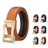 Leather Belt Unisex 3.5 cm with Adjustable Buckle, 115/125 cm, Yellow