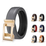 Unisex Leather Belt with Adjustable Buckle, 115/125 cm, Gray