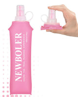 500ml Foldable Water Bottle BPA-Free Soft Bottle for Marathons Camping Hiking, 500ml, Pink