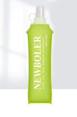 500ml Foldable Water Bottle BPA-Free Soft Bottle for Marathons Camping Hiking, Green