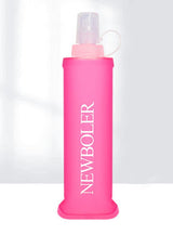 250ML Foldable Water Bottle BPA-Free Soft Bottle for Marathons Camping Hiking, 500ml, Dark Pink