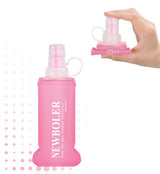 150ml Foldable Water Bottle BPA-Free Soft for Marathons Camping Hiking, 150ML, Pink