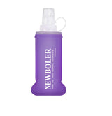 Foldable Water Bottle 150ml Purple, BPA-Free Soft Bottle for Marathons Camping Hiking