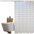 Waterproof PEVA Shower Curtain with Hooks, Mildew Resistant Bathroom Curtain, 200x180cm