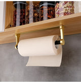 Self-Adhesive Paper Towel Holder for Kitchen & Bathroom, 32.5x9.8cm, No Drilling Required, Gold