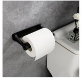 Self-Adhesive Paper Towel Holder for Kitchen and Bathroom, 16x9.8cm, Black
