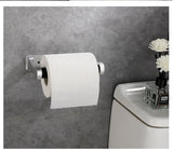 Self-Adhesive Paper Towel Holder, No Drilling Required, Aluminum, Silver, 16x9.8cm, for Kitchen and Bathroom