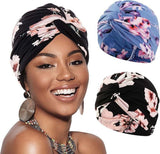 2-pack lightweight breathable elastic sleeping cap, soft and cozy night hood, one size
