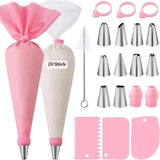 40 Pieces Cake Decorating Piping Set with Icing Nozzles, Compatible with Decorating Bag