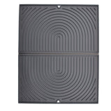 Non-Slip Foldable Silicone Kitchen Counter Mat with Water Drainage, 51cm x 41cm, Grey