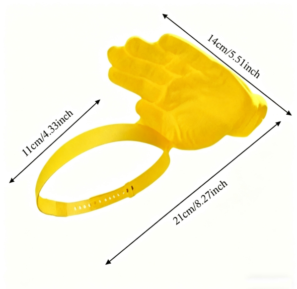 Novelty Hand Shaped Sun Visor Hat, Funny Palm Headband UV Protection Sun Hat, Creative Photo Prop for Women Men, Portable Summer Outdoor Beach Travel Sunshade Headband, One Size Fits All