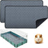 Waterproof Non-slip Washable & Reusable Guinea Pig Mat (Fabric) Size: 600mm*1200mm Color: Grey for Rabbits/Guinea Pigs (1pc)
