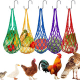 Hanging Feeding Net Bag (Nylon) Size: 570mm Color: Yellow for Parrots (2pc)