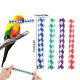 Bird Toy (Paper) Size: 150mm*15mm Color: Green/White for Parrots (10pc)