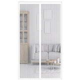 Magnetic Door Screens - 120x210 cm Self-Closing - High-Density Insect Mesh - No Drilling Required - White