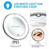 1 Pc huhao Compact Mirror Lighted Travel Makeup with Magnifying Double Sided Dimmable Pocket for