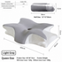 Ice Silk Butterfly-Shaped Memory Foam Pillow | Ergonomic, Orthopedic, Sleep-Aiding, Suitable for Three Sleeping Positions (23.62*15.75*5.12 inch，Light gray)