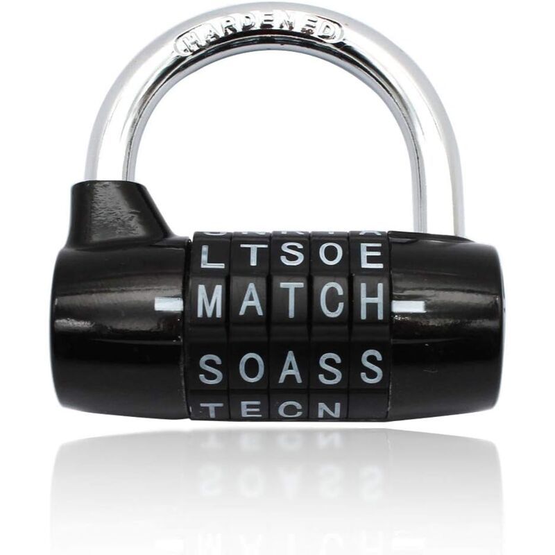 Combination Padlock, Waterproof Rustproof Code Lock, 5 Letter Padlock