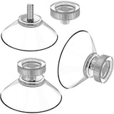 30 Pack Suction Cups with Knurled Nut, Transparent M4 Thread, Diameter 40 mm
