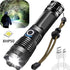 LED Flashlight, 5000 Lumens USB Rechargeable Tactical Torch, 5 Modes, Zoomable, Waterproof, 18650 Battery Included