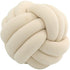 Round Knotted Cushion, Milk White, 20 cm