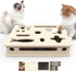 Multi-Functional Cat Claw Care Enrichment Box | Durable Wood Scratcher & Interactive Puzzle for Feline Wellness