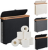 Toilet Paper Storage Basket with Lid, Holds 9-12 Rolls，black