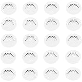 20 Pcs White Round Stainless Steel Ventilation Grilles for Kitchen Cabinet Furniture, 35 mm