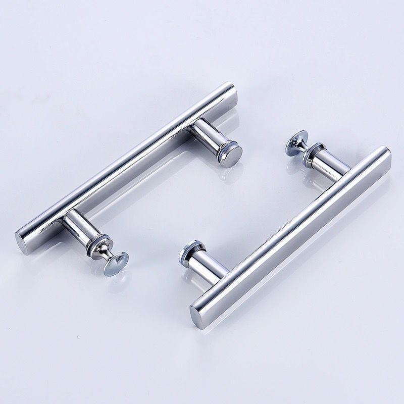 2 Pcs Chrome Shower Door Handles Hole to Hole, 145 mm