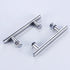 2 Pcs Chrome Shower Door Handles Hole to Hole, 145 mm