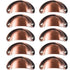 10 Pcs Red Copper Vintage Shell Handles for Drawer Cabinet, 8.2 x 3.5 cm