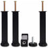 4 Pcs Black Screw In Metal Bed Legs Adjustable Slat Feet, 20 cm Plus 2 cm, 3 x 3 cm