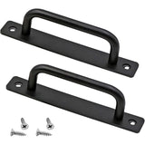 2 Pcs Heavy Duty Aluminum Alloy Barn Door Handles with Back Plate
