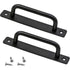 2 Pcs Heavy Duty Aluminum Alloy Barn Door Handles with Back Plate