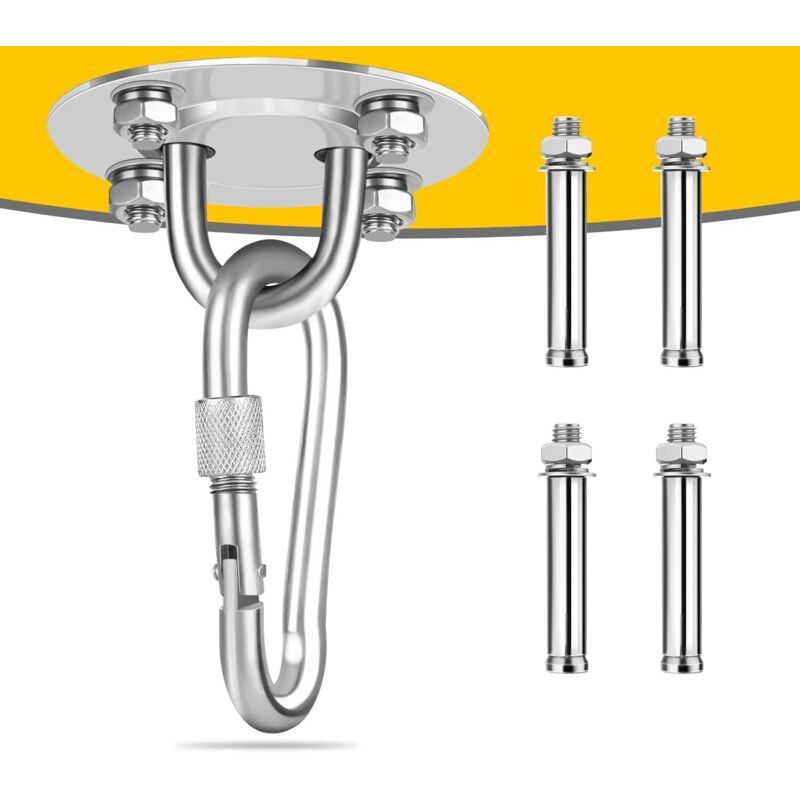 Stainless Steel Ceiling Hook Heavy Duty Support for Hammock Chair Punching Bag, 400 kg