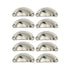 10 Pcs Silver Door Knob Handles for Furniture Drawer, 81 mm