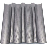 Perforated Non Stick Baguette Baking Tray Mold for 4 Baguettes