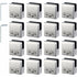 16 Pcs Stainless Steel Square Glass Clamps for Stair Railing, 8 to 10 mm