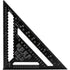 Professional Metric Triangle Carpenter Square Aluminum Alloy Measuring Ruler Black, 30 cm