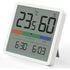 White Indoor Hygrometer Thermometer Digital Temperature Humidity Monitor with Clock