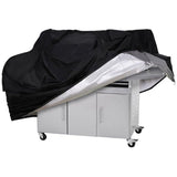 Black 210D Waterproof Gas Grill BBQ Cover Compatible with Weber Holland JennAir, 150 x 100 x 125 cm