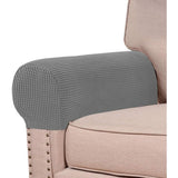 2 Pcs Stretch Jacquard Spandex Sofa Armrest Covers Washable Non Slip