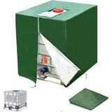 Green Waterproof Anti UV Dustproof Protective Cover for 1000L IBC Tank, 120 x 100 x 116 cm